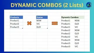 Dynamic Combinations In Excel from 2 Lists