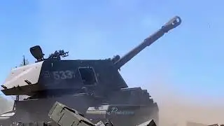 Россия гаубицы 2С3 «Акация» и 2С19 «Мста-С» в действии на Украине