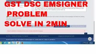 Gst DSC Emsigner Problem Solve in 2MIN