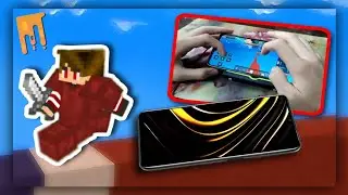 3 FINGERS Mobile PvP on The Bridge w/ HANDCAM (Minecraft Bedrock)