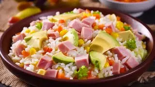 Ensalada de Arroz fácil, fresquita y deliciosa