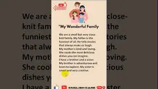 👂 My wonderful family Entrena tu oído en inglés #shorts