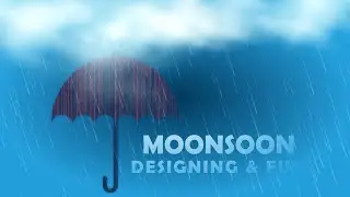 Monsoon Umbrella Poster Design || Designing & Fun