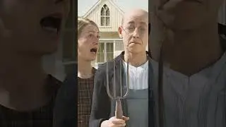 American Gossip - Silly remake of American Gothic by Grant Wood. #unrealengine #metahuman #shorts