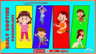 Learn Daily Routine Vocabulary for Kids 🌞 | Fun English for Children with Actions & Stories
