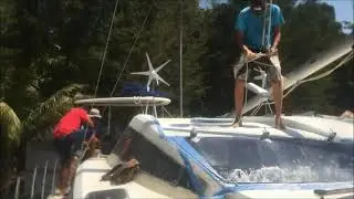 SAIL REPAIRS - HAUL OUT - PROGRESS WORK SO FAR - PART 37