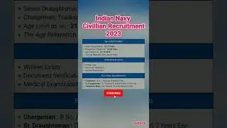 Indian Navy Civillian Recruitment2023 #govtjobs
