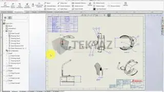 SOLIDWORKS 2017 - Teknik Resim - Görünümlerini Aynalama