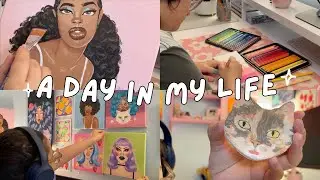 artist diaries ✿ trying varnish, drawing & studio tour! ✿