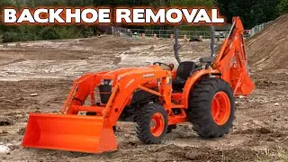 EASY BACKHOE REMOVAL | Removing the BH92 Backhoe from Kubota L4701 Tractor