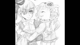 Black Butler Drawing- Ciel and Lizzie Dancing