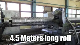 Machining Huge Multi-Start Thread Roll with Giant CNC-Lathe