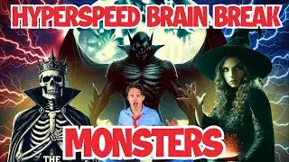 🧛 💀 🧙 Hyperspeed Monster Kids Brain Break | Running & Exercise Adventure