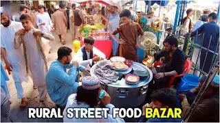 Afghanistan's Rural Street Food Bazaar | 100 Street food of Afghanistan | 4K