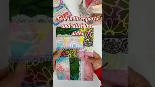 #UseYourGelliArtsPrints Collage Purse! #collage #shorts #diypurse #fabric #fabricprinting #gelprint