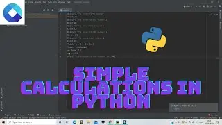 Python tutorial 2, simple calculations.