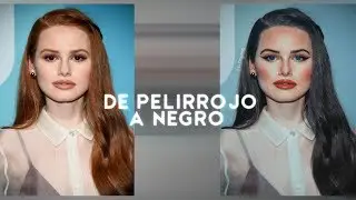 COMO CAMBIAR EL COLOR DE PELO DE PELIRROJO A NEGRO | PHOTOSHOP CS6