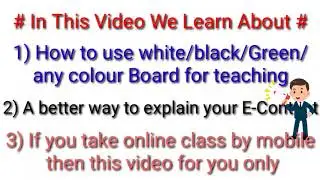 A important tool for online class by mobile for well explain your content. whiteboard in mobile. OBE