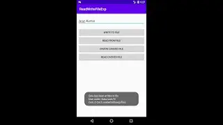 Android Read and Write Internal Storage Example