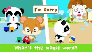 Baby Panda Learn The Magic Words To Be Polite Baby - Teach Children The Magic Words, Babybus Games.