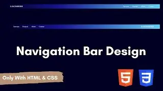 Navigation Bar Design only With HTML & CSS