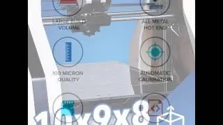 ROBO 3D R1 Plus 10x9x8-Inch ABS/PLA 3D Printer, White (A1-0002-000