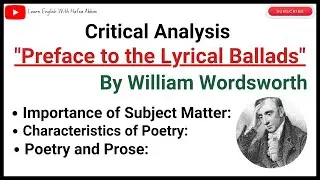 Preface to the Lyrical Ballads by William Wordsworth|Literary Criticism