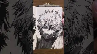 [ASMR] Drawing Dabi 🥶🔥 - My Hero Academia #satisfying #shorts #asmr