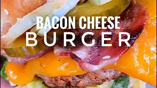 Easy Juicy Bacon Cheese burger with Big Mac sauce and fries🍔♥️ recipe in the description| CHEFKOUDY