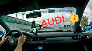 Покатушки 2024 на Audi a6 c5 активный сабвуфер music #тестдрайв