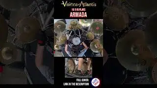VISIONS OF ATLANTIS | ARMADA | DRUM COVER | Bosphorus Cymbals #shorts #intro #doublebass #180bpm