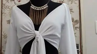 Blusa cropped M manga longa,molde para copiar.