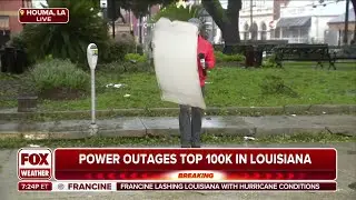 Hurricane Francine Debris Whips Past Reporter On Live TV