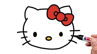 How to Draw Hello Kitty (Head)