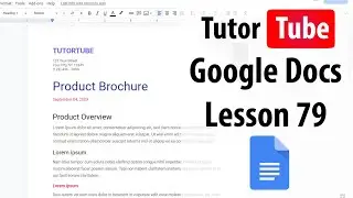 Google Docs Tutorial - Lesson 79 - Ruler