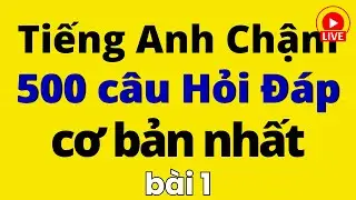 500 Câu Tiếng Anh Hỏi Đáp Cơ Bản Nhất | Bài 1 | Học Tiếng Anh Chậm