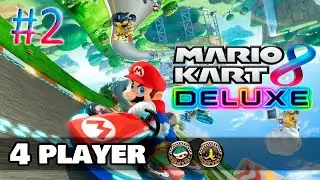 Mario Kart 8 Deluxe - Parte 2 - Tela Dividida(Split-Screen) 4 Player Local [ PT-BR ] Grand Prix