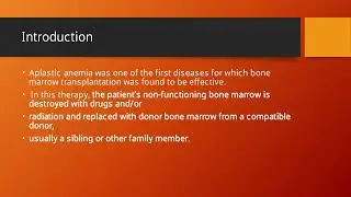 Aplastic Anemia//Bone marrow transplant//aplastic anemia history//what is aplastic anemia//uses#