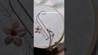 Satin stitch Leaves embroidery #embroidery #handembroidery #handmade #stitch #art #alphabet #craft