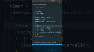 Timer with setInterval in JavaScript | #shorts