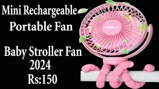 Mini Rechargeable Portable Fan, Baby Stroller Fan, Ideas Mist