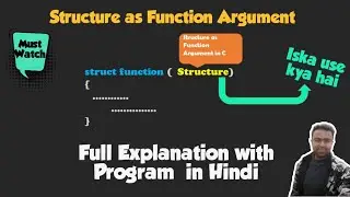 Structure as Function Argument | Structures in C