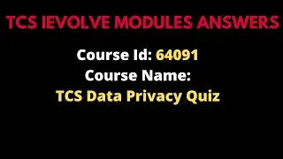 TCS Course ID: 64091Mandatory course || TCS course  64091answer sheet