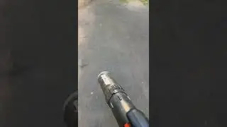 Blowing a driveway with an Echo 9010T