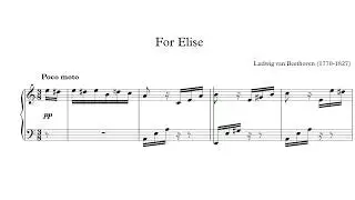 Beethoven - Für Elise  For EliseㅣPiano ㅣSheet Musicㅣ