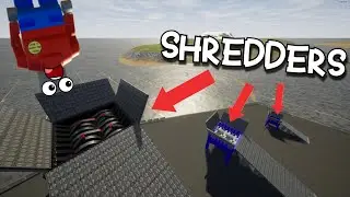 10 lego cars break down in the shredder in Brick Rigs!!!