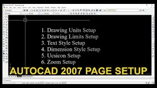AutoCAD 2007 Page Setup for Beginner || How to Quick Page Setup in AutoCAD 2007