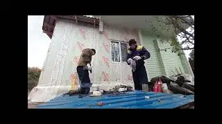Утепляем дом.Обшивка сайдингом.