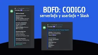 BDFD: Codigo | ServerInfo, UserInfo + Slash Avanzado