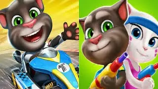 Talking Tom Camp vs Talking Tom Karting Gameplay Android iOS